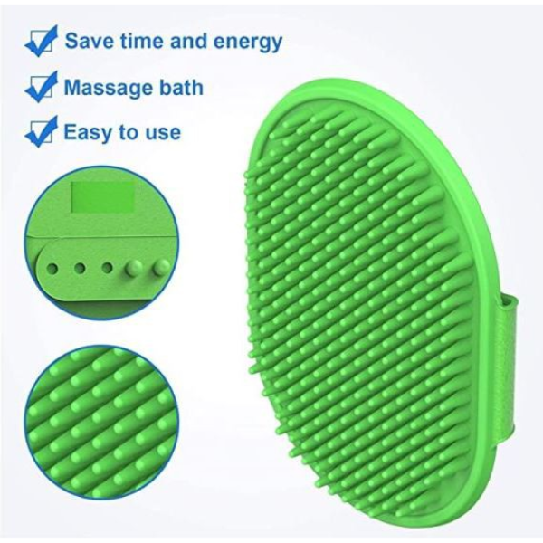 Chullbull Rubber Bristles Hand Brush Comb for Dogs (Green) Sale