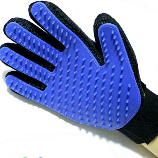 Chullbull Grooming Bath Gloves for Dogs (Blue Black) Supply