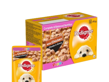 Pedigree Chicken Chunks Gravy Puppy Wet Food For Discount