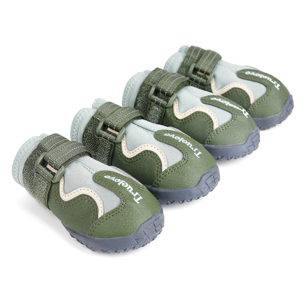 Truelove Reflective Waterproof and TPR Sole Shoes for Dogs (Cypress Harbor Gray, Set of 4) Online Sale