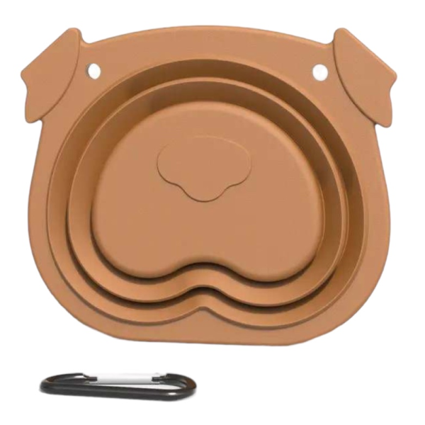 Talking Dog Club Foldable Travel Bowl for Dogs (Brown) Hot on Sale