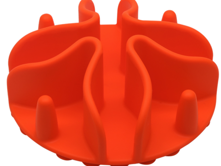 Talking Dog Club Slow Feeder Bowl Attachment for Dogs and Cats (Orange) Online Hot Sale