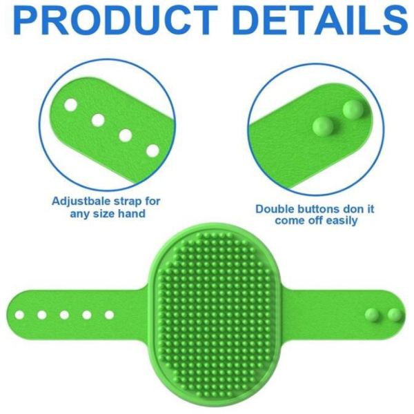 Chullbull Rubber Bristles Hand Brush Comb for Dogs (Green) Sale