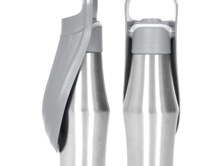 Talking Dog Club Stainless Steel Travel Water Bottle for Dogs (Sliver Grey) Online Hot Sale