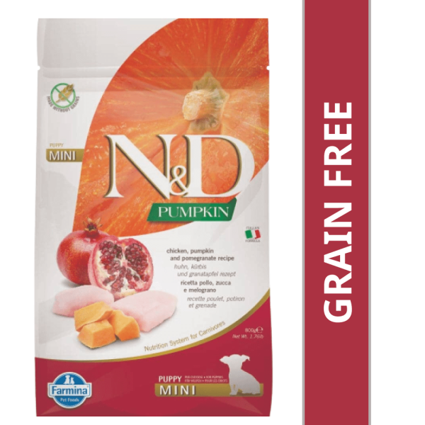 Farmina N&D Pumpkin Chicken & Pomegranate Grain Free Puppy Mini Dog Dry Food (Limited Shelf Life) Online now