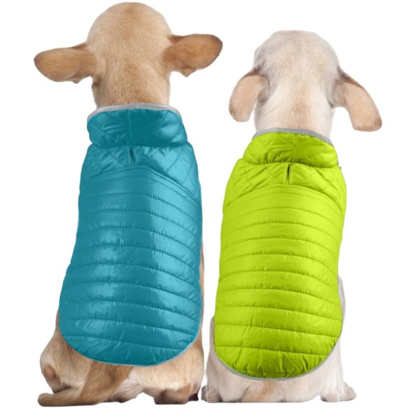 Talking Dog Club Double Trouble Reversible Jackets for Dogs (Blue Green) Online Sale