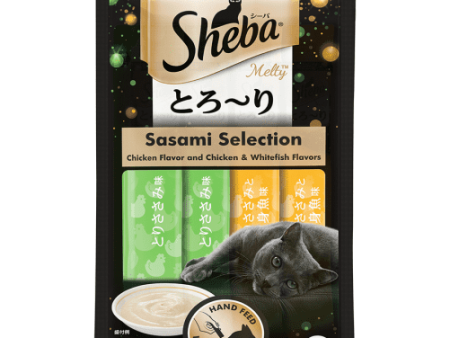 Sheba Chicken & Chicken Whitefish Sasami Selection Melty Premium Cat Treats Cheap