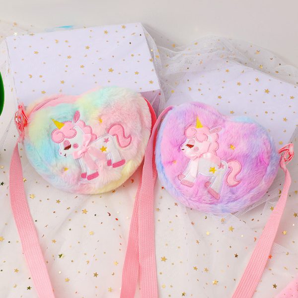 Wholesale Cartoon Unicorn Plush Shoulder Bag on Sale