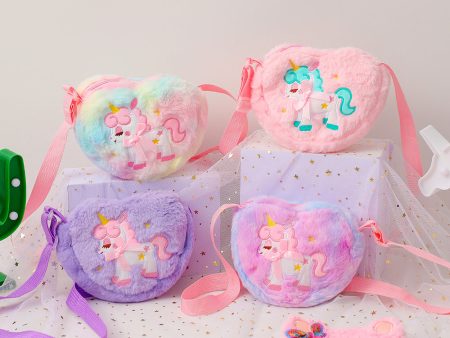 Wholesale Cartoon Unicorn Plush Shoulder Bag on Sale