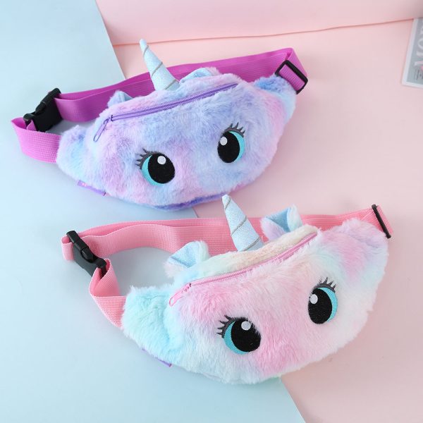 Wholesale Unicorn Cartoon Plush Shoulder Bag Crossbody Bag Chest Bag Waist Bag For Cheap