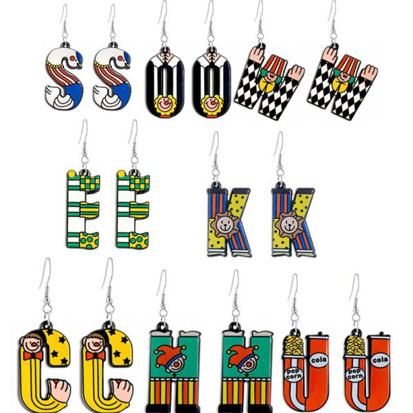 Wholesale Circus Clown Acrylic Earrings Discount