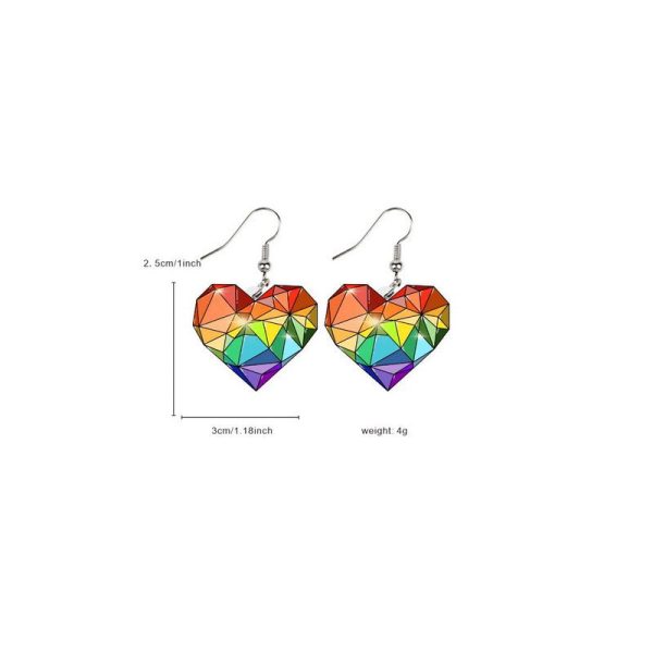 Wholesale LGBT Rainbow Pride Month Butterfly Sunflower Acrylic Earrings Sale