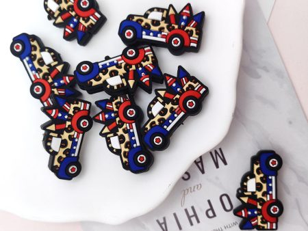 Wholesale 10pcs Cartoon Leopard Print Car Silicone Beads Online Sale