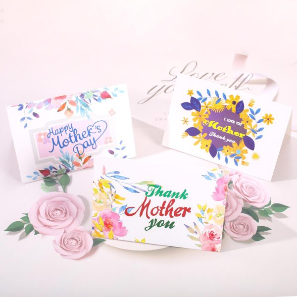 Wholesale of 10pcs pack Mother s Day Flower Paper Greeting Cards Online Sale