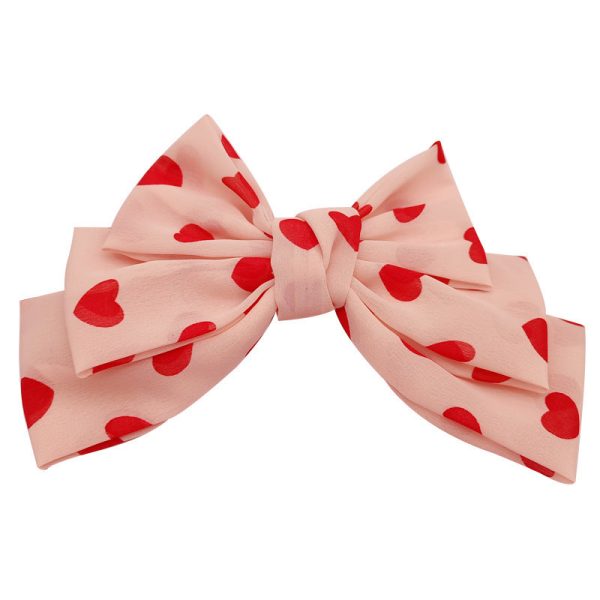 Wholesale Bow Ponytail Love Polka Dot Spring Clip Cheap