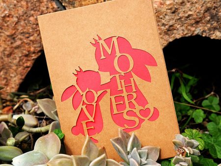 Wholesale of 10pcs pack Mother s Day Hollowed Out Kraft Paper Folding Paper Greeting Cards Fashion