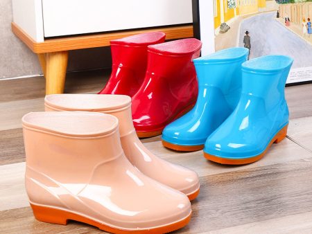 Wholesale of Adult Short Tube EVA Rain Boots for External Wear Cheap