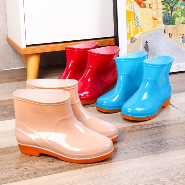 Wholesale of Adult Short Tube EVA Rain Boots for External Wear Cheap