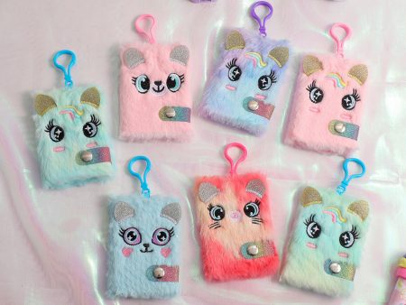 Wholesale Cartoon Unicorn Bear Big Eyes Plush Pendant Mini Notebook Sale