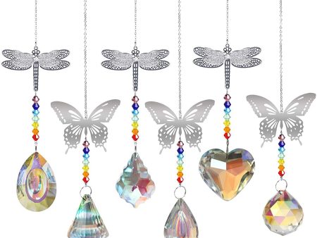 Wholesale Crystal Ball Prism Rainbow Maker Butterfly Dragonfly Pendant Cheap