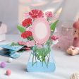 Wholesale Mother s Day Carnation Flower Folding Handmade Paper Carving 3D Greeting Cards Online Hot Sale