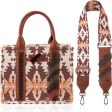 Wholesale Bohemian Canvas Single Shoulder Diagonal Cross Bag Vintage Aztec Ethnic Style Tote Bag on Sale