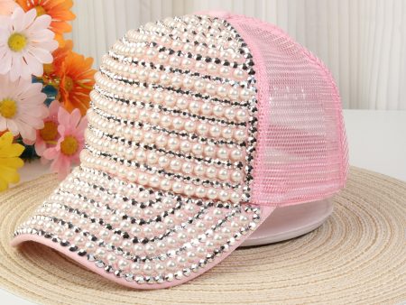 Wholesale Beaded Diamond Hollow Baseball Cap For Cheap