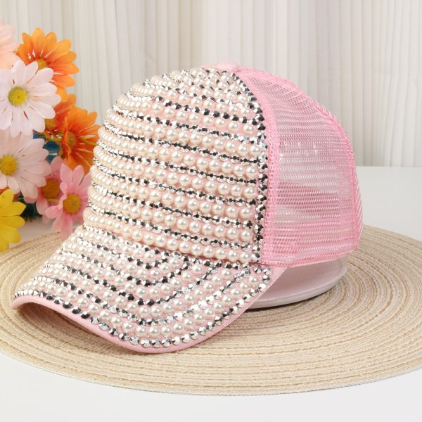 Wholesale Beaded Diamond Hollow Baseball Cap For Cheap