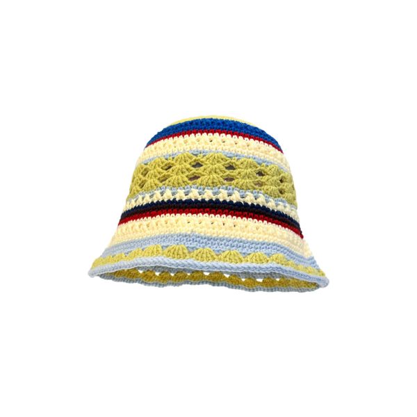 Wholesale Autumn and Winter Small Fresh Autumn and Winter Hollow Flowers Knitted Fisherman Hat For Discount