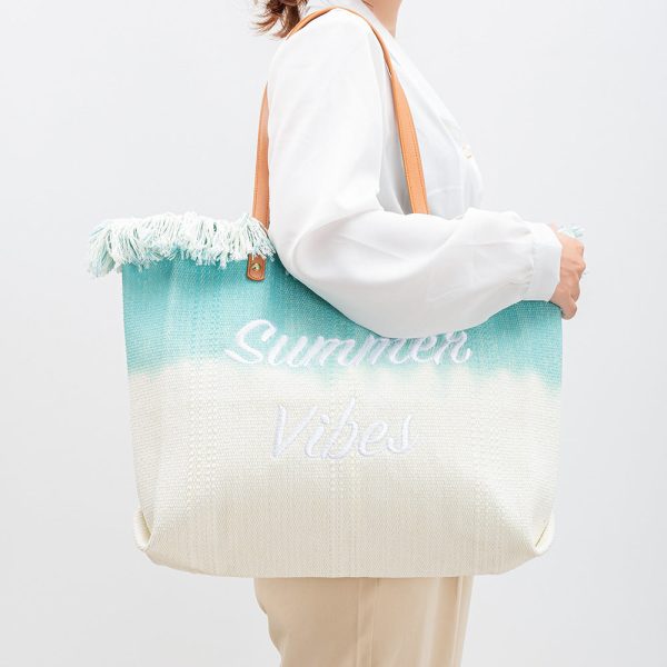 Wholesale Embroidered Tote Bag Tassel Canvas Bag For Discount