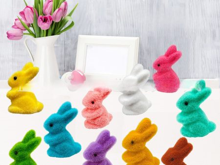 Wholesale Easter Rabbit Foam Colored Flocking Rabbit Fashion