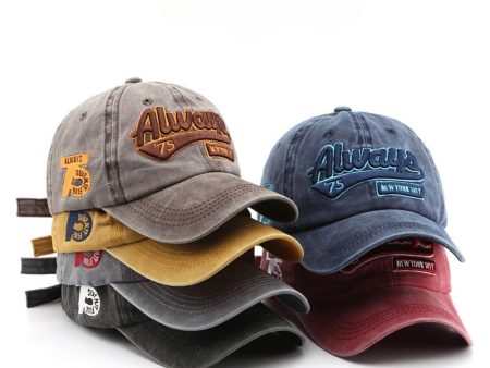 Wholesale Washed Distressed Letter Visor Baseball Cap For Sale