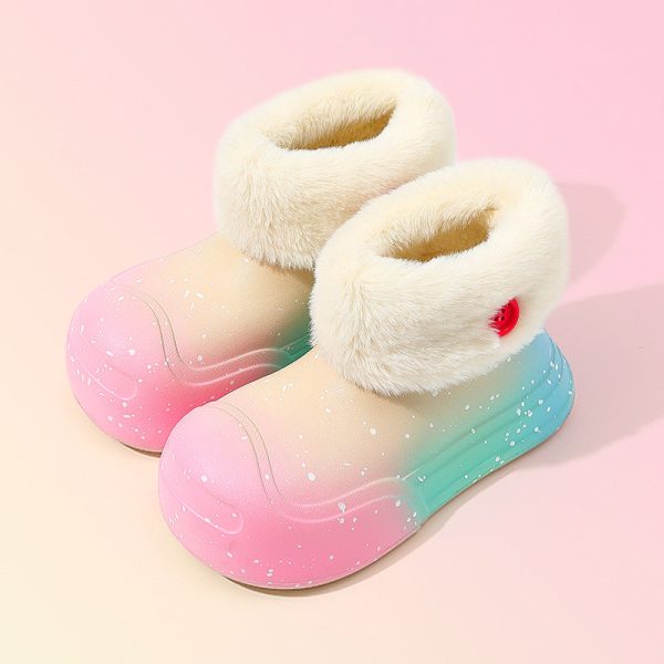 Wholesale Children s Plush Waterproof EVA Cotton Boots for Rainy Days Online Sale