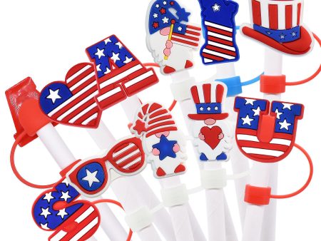 Wholesale 10mm 100PCS PACK American Series Silicone Straw Sleeves on Sale