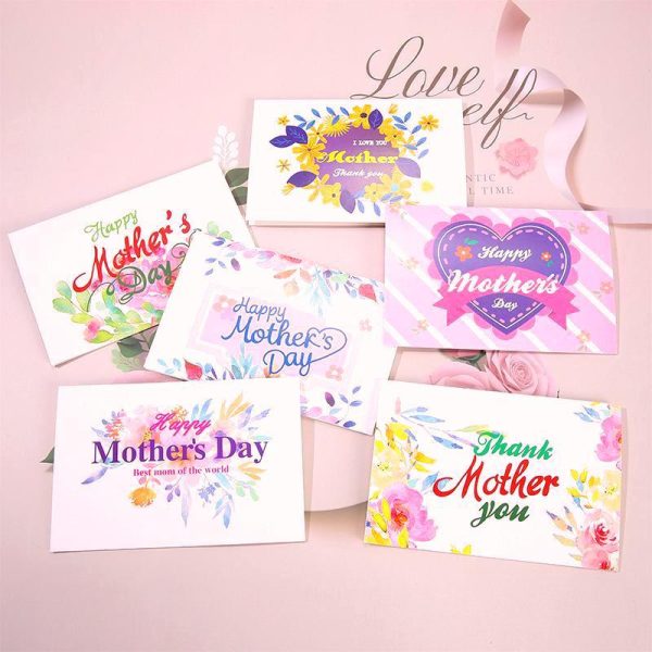 Wholesale of 10pcs pack Mother s Day Flower Paper Greeting Cards Online Sale