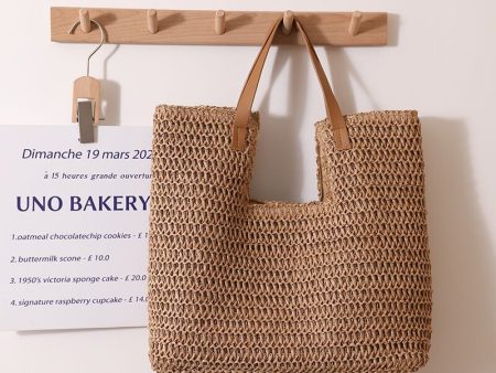 Wholesale of Simple and High-capacity Straw Woven Bags on Sale