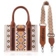 Wholesale Bohemian Canvas Single Shoulder Diagonal Cross Bag Vintage Aztec Ethnic Style Tote Bag on Sale