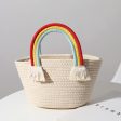 Wholesale of Cute Rainbow Cloud Grass Woven Bags Fashion