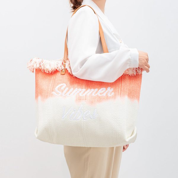 Wholesale Embroidered Tote Bag Tassel Canvas Bag For Discount