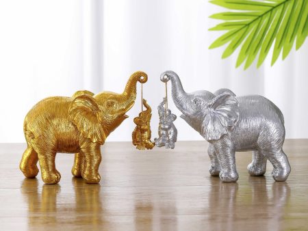 Wholesale Mother s Day Cartoon Cradle Elephant Resin Ornaments Online Hot Sale