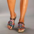 Wholesale Bohemian Ethnic Style Floral Wedge Sandals Hot on Sale