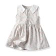 Wholesale Children s Cotton Sleeveless Floral Doll Neck Dresses Fashion