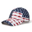 Wholesale American Flag Stars and Stripes Printed Baseball Cap Online Hot Sale