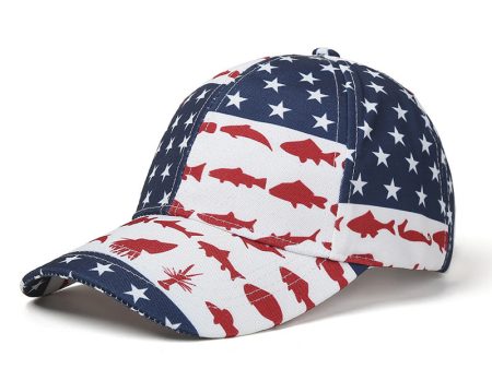 Wholesale American Flag Stars and Stripes Printed Baseball Cap Online Hot Sale