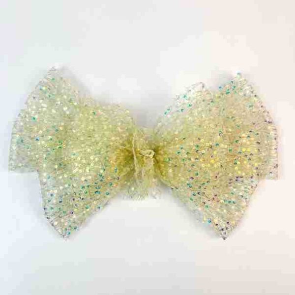 Wholesale Oversized Cloud Sequin Mesh Bow Hair Clip For Discount