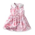 Wholesale Children s Cotton Sleeveless Floral Doll Neck Dresses Fashion