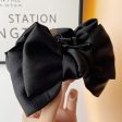 Wholesale Oversized Black Fugitive Princess Double Sided Bow Hair Clip Online Sale