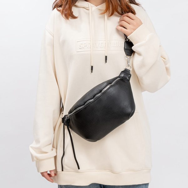 Wholesale Pu Leather Large Capacity Cross-body Pleated Waist Bag Online