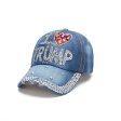 Wholesale American Flag Denim Diamond Activity Sun Protection Baseball Cap Discount