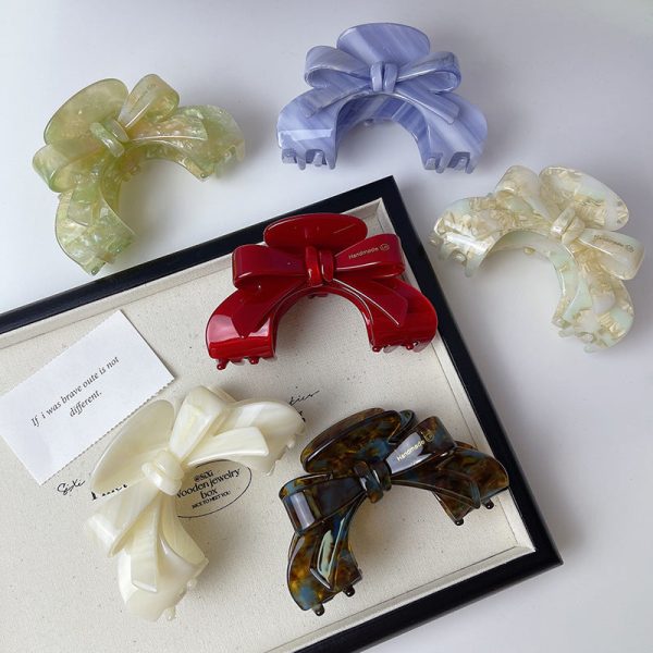 Wholesale Bow Acetate Arch Updo Shark Clip Hot on Sale